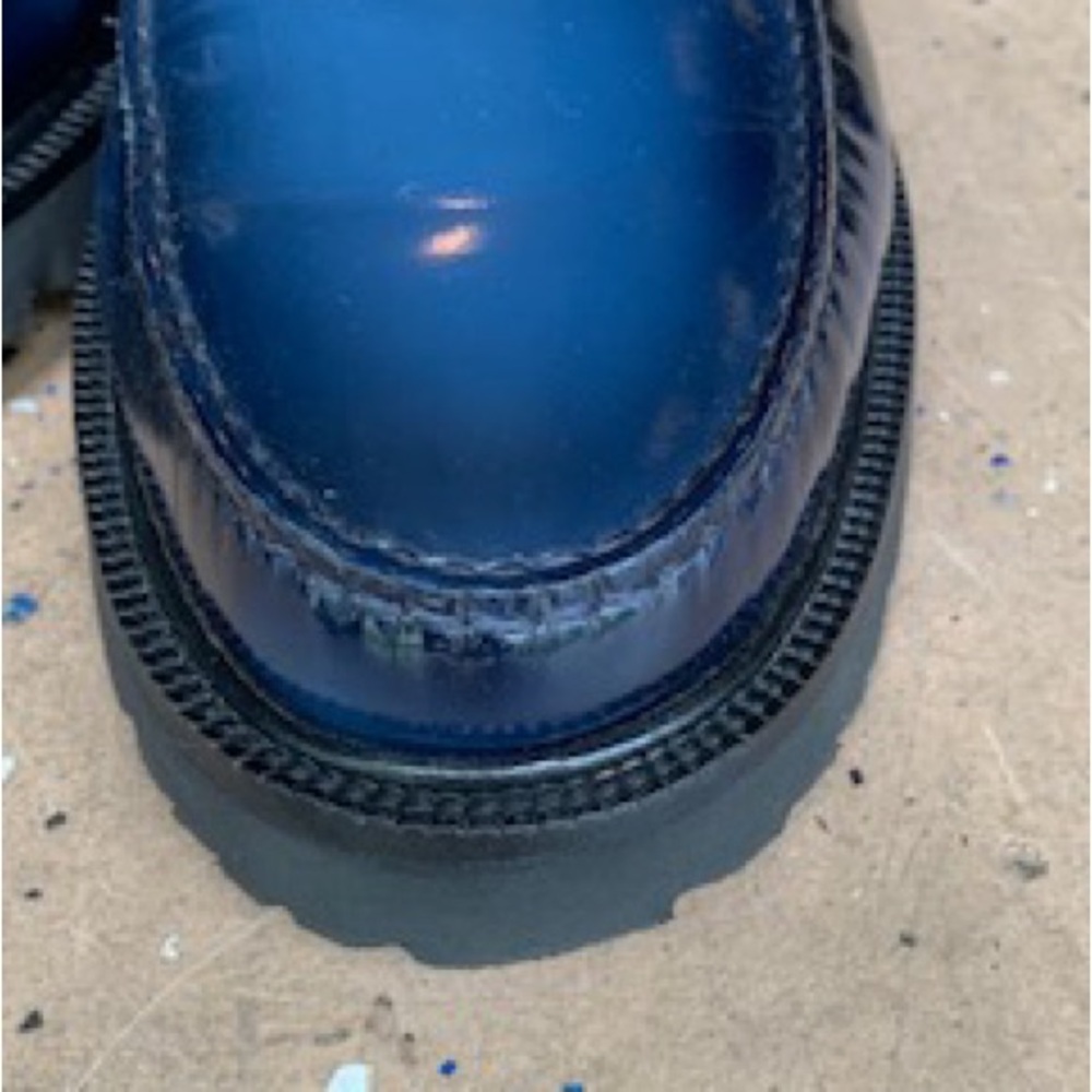 COLE HAAN Blue American Classic Penny Loafer Slip-Ons - Picture 9 of 13